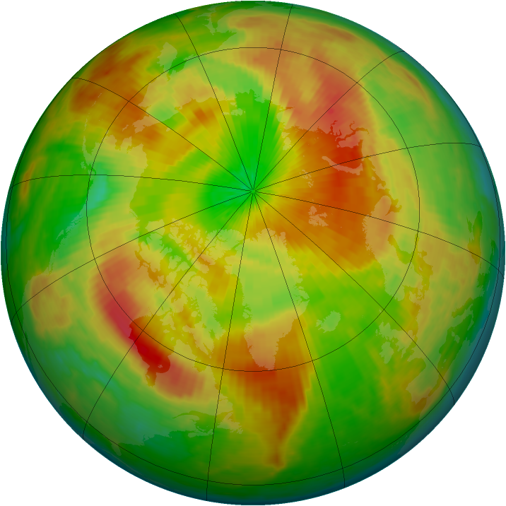 Arctic ozone map for 11 May 2004